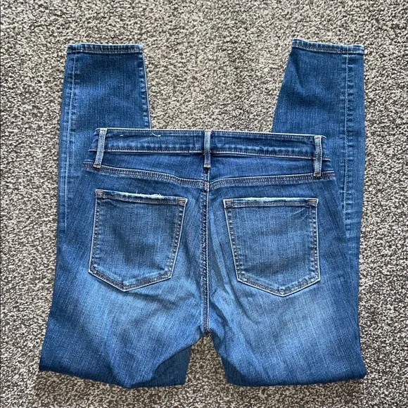 Ann Taylor LOFT Denim Jeans Curvy Skinny Mid Rise Size 28/6 - Picture 2 of 11